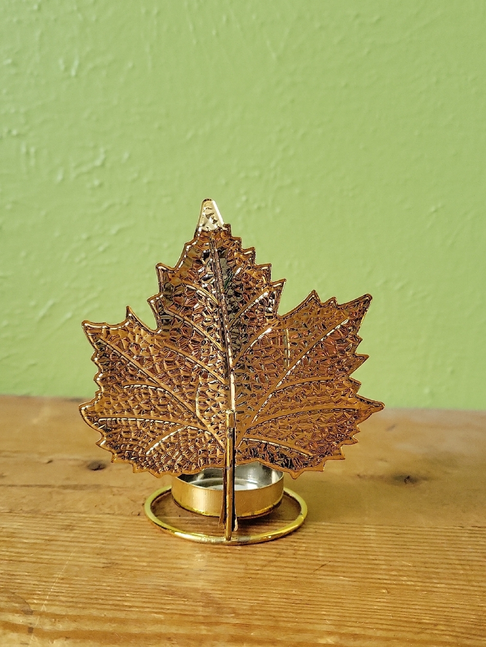 Gold Leaf Tealight Holder